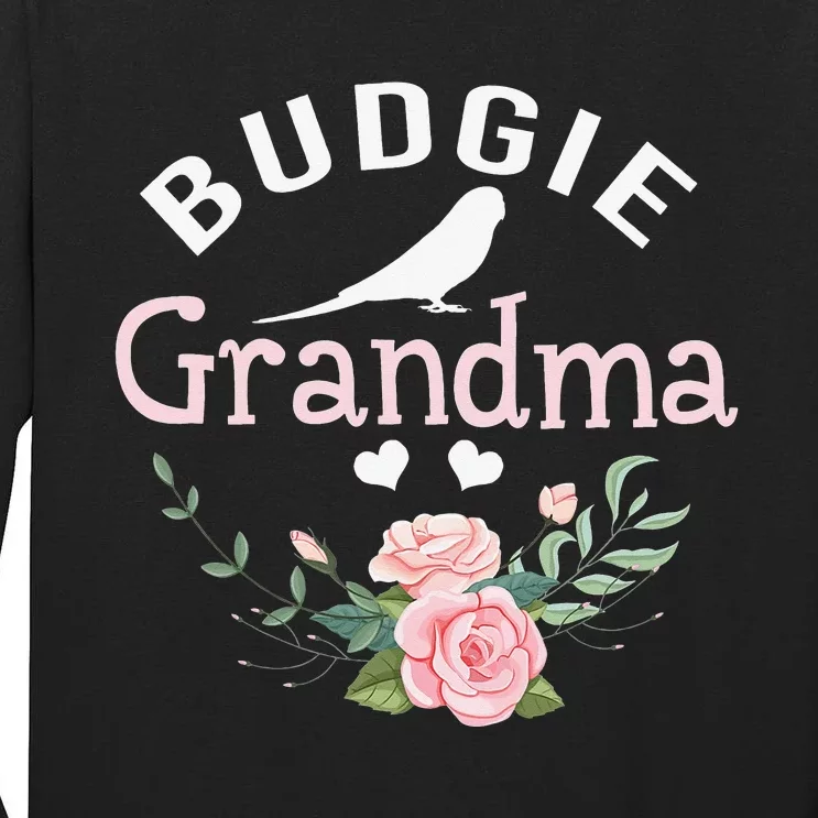 Budgie Grandma Gifts Mom Wo Cute Bird Lovers Christmas Tall Long Sleeve T-Shirt