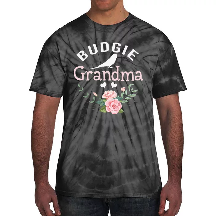 Budgie Grandma Gifts Mom Wo Cute Bird Lovers Christmas Tie-Dye T-Shirt