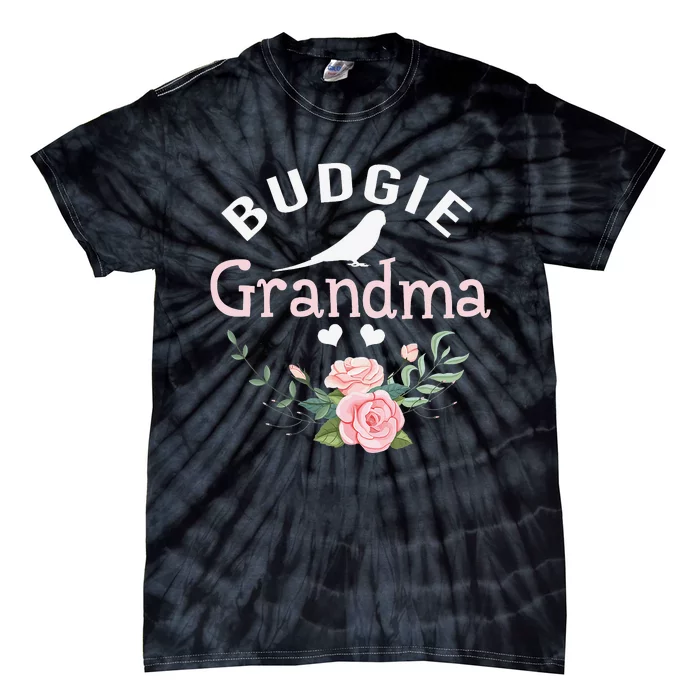 Budgie Grandma Gifts Mom Wo Cute Bird Lovers Christmas Tie-Dye T-Shirt