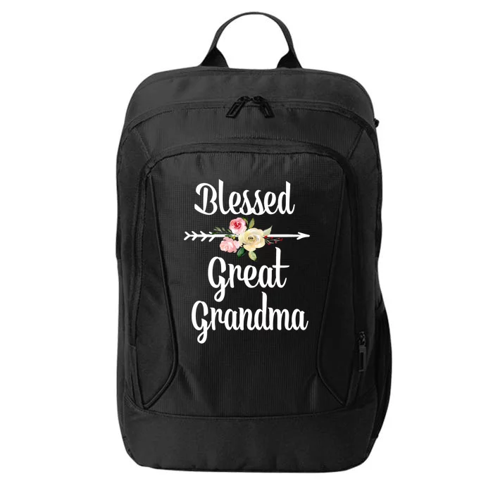 Blessed Great Grandma Flower Arrow Great Gift Great Grandma Cool Gift City Backpack