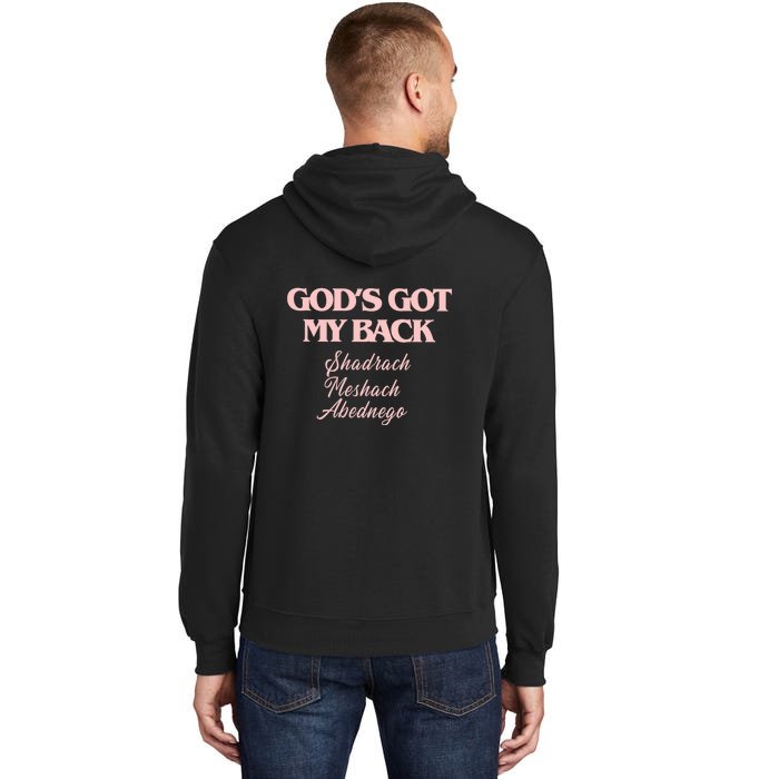 Brandon GodS Got My Back Lake Back Print Tall Hoodie