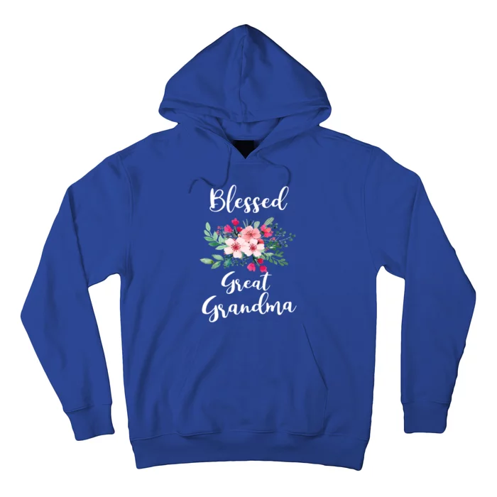 Blessed Great Grandma Flower Bouquet Gift For Grandma Gift Hoodie