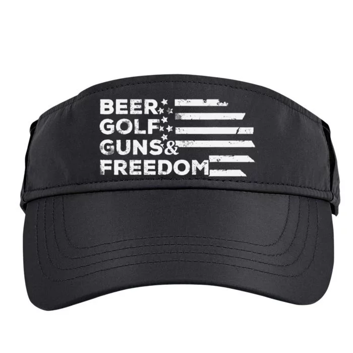 Beer Golf Guns Freedom Adult Drive Performance Visor