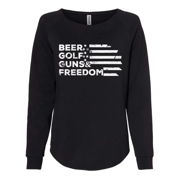 Beer Golf Guns Freedom Womens California Wash Sweatshirt