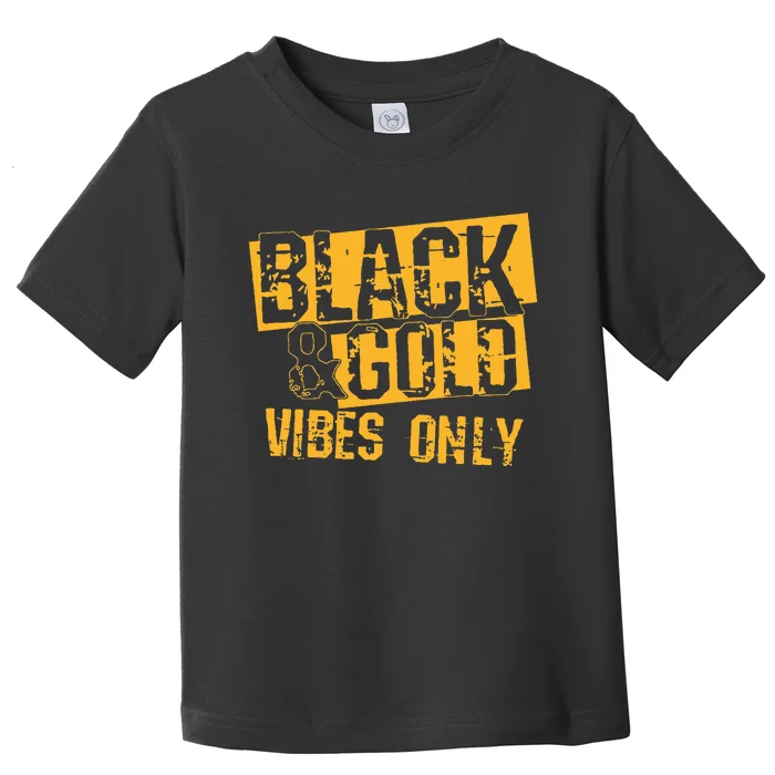 Black Gold Game Day Group For High School Football Toddler T-Shirt