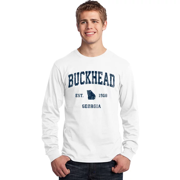 Buckhead Georgia Ga Vintage Athletic Long Sleeve Shirt