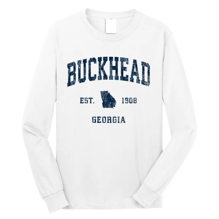 Buckhead Georgia Ga Vintage Athletic Long Sleeve Shirt