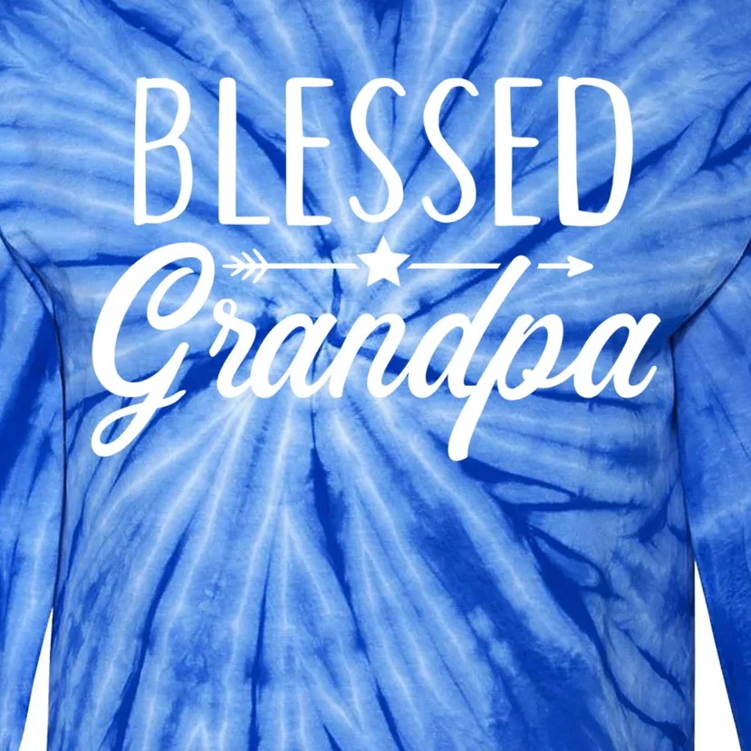 Blessed Grandpa Gift Tie-Dye Long Sleeve Shirt