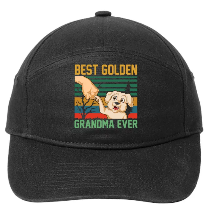 Best Golden Grandma Ever 7-Panel Snapback Hat