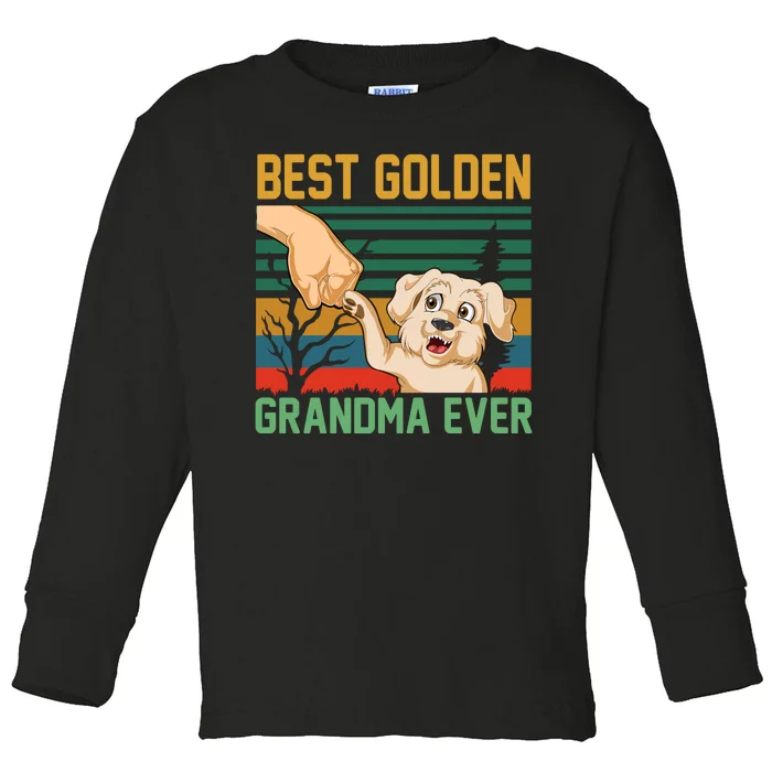 Best Golden Grandma Ever Toddler Long Sleeve Shirt