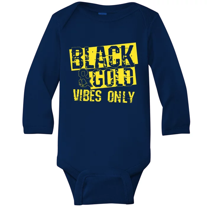 Black Gold Game Day Group Baby Long Sleeve Bodysuit