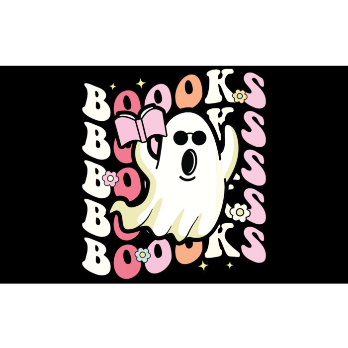 Boooks Ghost Groovy Book Reading Halloween Teacher Bumper Sticker