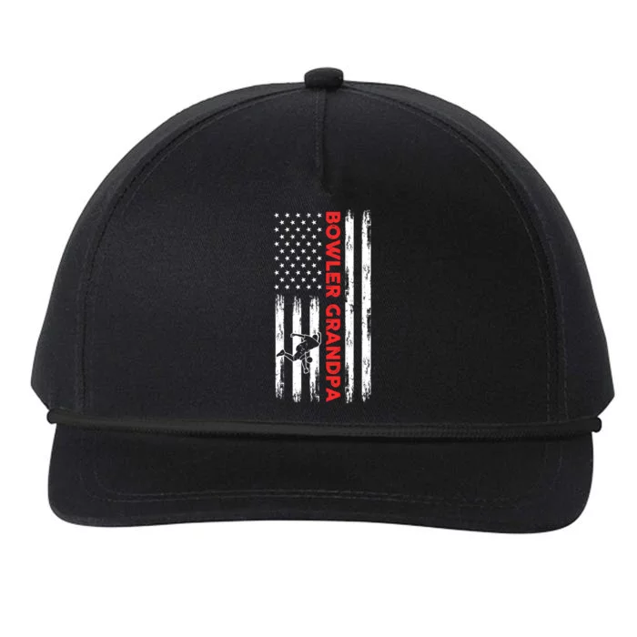 Bowling Grandpa Gift Snapback Five-Panel Rope Hat