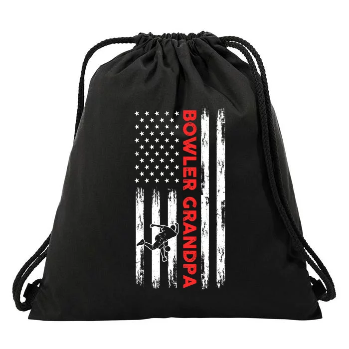 Bowling Grandpa Gift Drawstring Bag