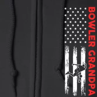 Bowling Grandpa Gift Full Zip Hoodie