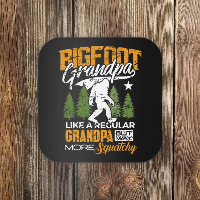 Bigfoot Grandpa Grandfather Sasquatch Yeti Camping Coaster