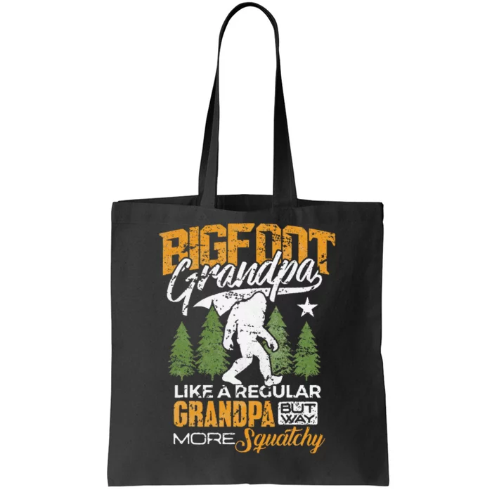 Bigfoot Grandpa Grandfather Sasquatch Yeti Camping Tote Bag