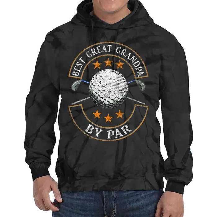 Best Great Grandpa By Par Golf Lover Gift Fathers Day Tie Dye Hoodie