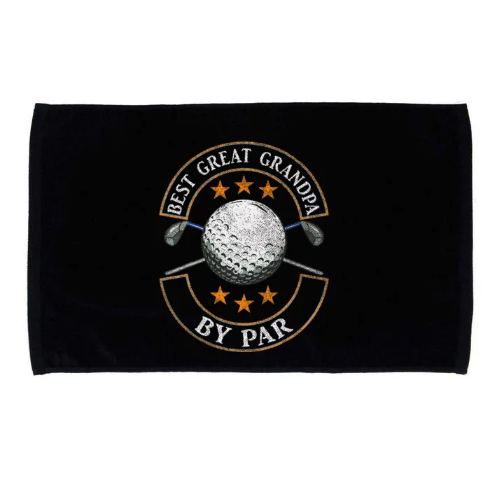 Best Great Grandpa By Par Golf Lover Gift Fathers Day Microfiber Hand Towel