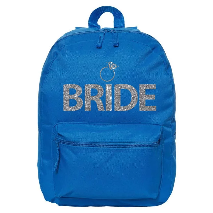 Bride Gift Grainy Grey 16 in Basic Backpack