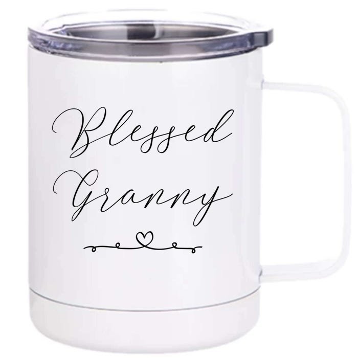 Blessed Granny Gift Front & Back 12oz Stainless Steel Tumbler Cup