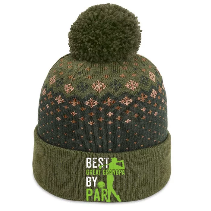 Best Great Grandpa By Par FatherS Day Golfing Funny Gift The Baniff Cuffed Pom Beanie