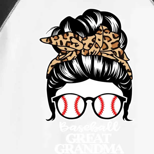 Baseball Great Grandma Messy Bun Hair Funny Baseball Grandma Gift Toddler Fine Jersey T-Shirt