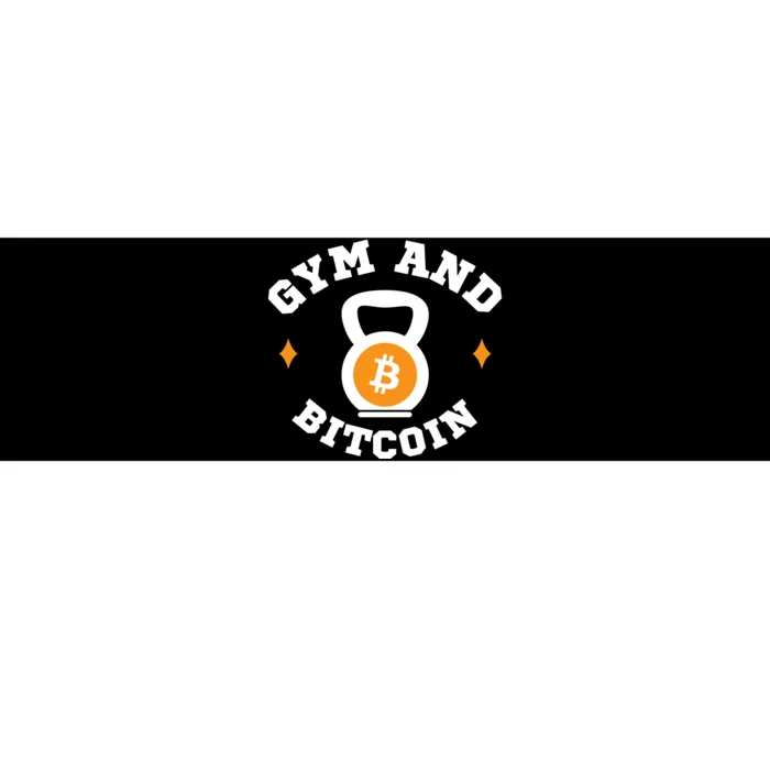 Bitcoin Gym Gym & Bitcoin Fun Crypto Gymwear Bodybuilding Bumper Sticker