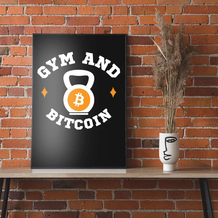 Bitcoin Gym Gym & Bitcoin Fun Crypto Gymwear Bodybuilding Poster