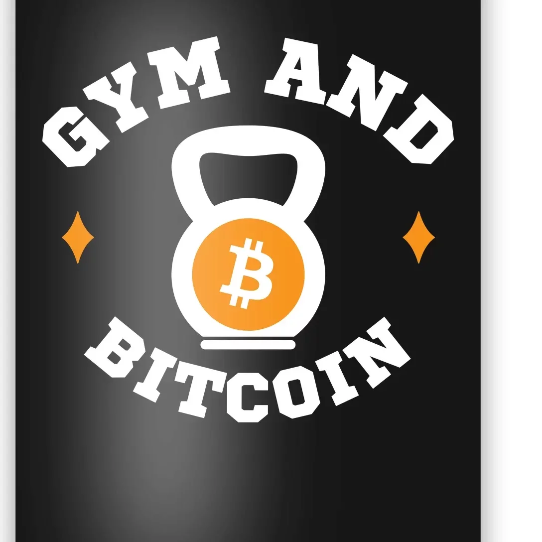 Bitcoin Gym Gym & Bitcoin Fun Crypto Gymwear Bodybuilding Poster