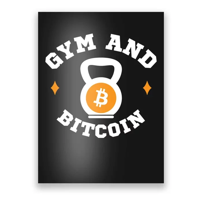 Bitcoin Gym Gym & Bitcoin Fun Crypto Gymwear Bodybuilding Poster