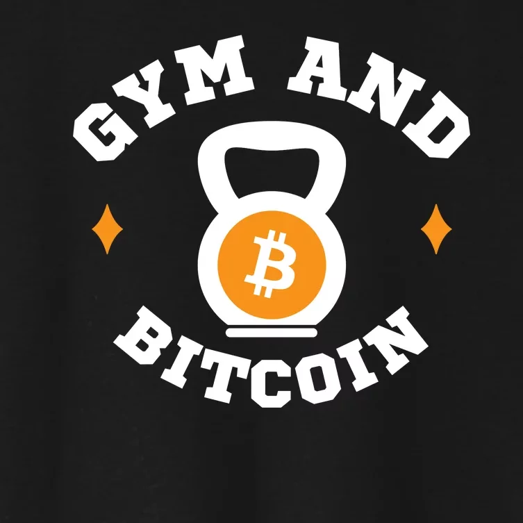 Bitcoin Gym Gym & Bitcoin Fun Crypto Gymwear Bodybuilding Women's Crop Top Tee