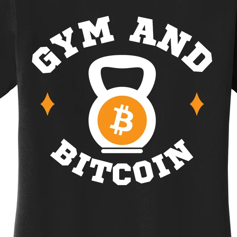 Bitcoin Gym Gym & Bitcoin Fun Crypto Gymwear Bodybuilding Women's T-Shirt