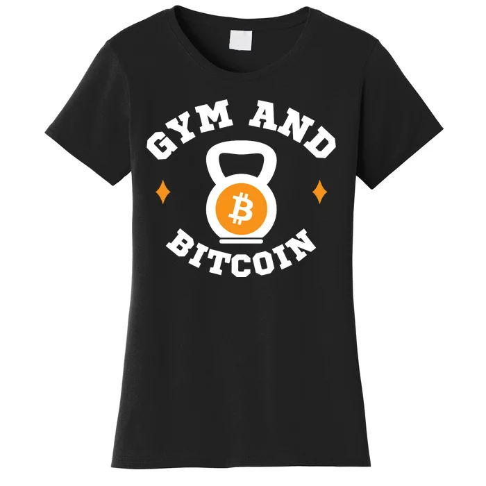 Bitcoin Gym Gym & Bitcoin Fun Crypto Gymwear Bodybuilding Women's T-Shirt