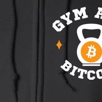 Bitcoin Gym Gym & Bitcoin Fun Crypto Gymwear Bodybuilding Full Zip Hoodie