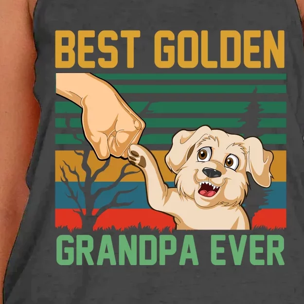 Best Golden Grandpa Ever Women's Knotted Racerback Tank