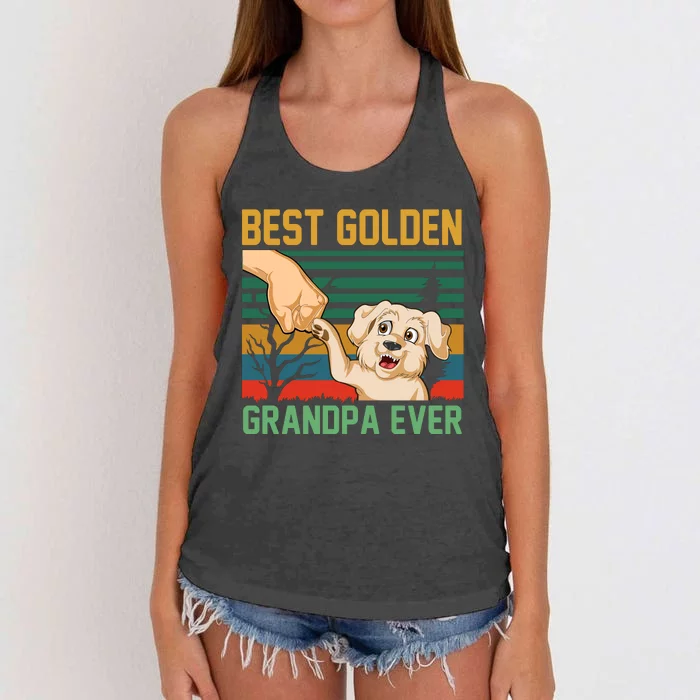 Best Golden Grandpa Ever Women's Knotted Racerback Tank