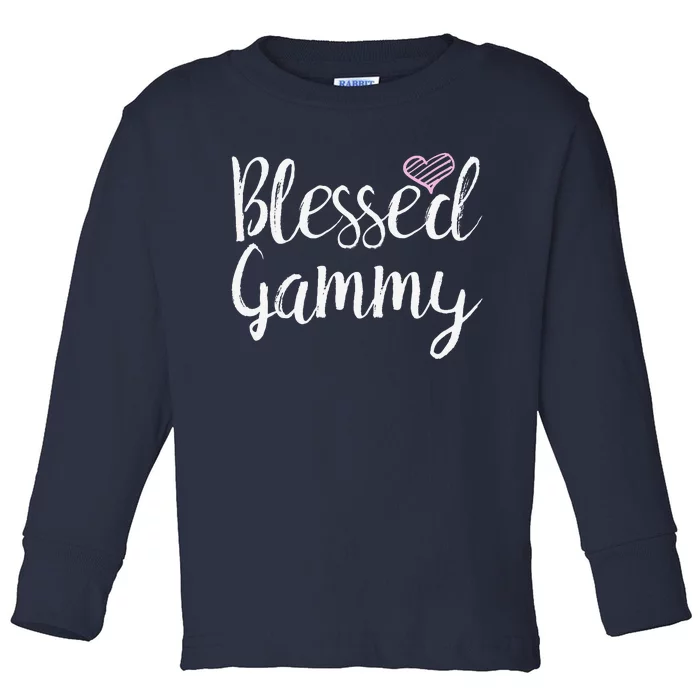 Blessed Gammy Grandma Gifts Toddler Long Sleeve Shirt