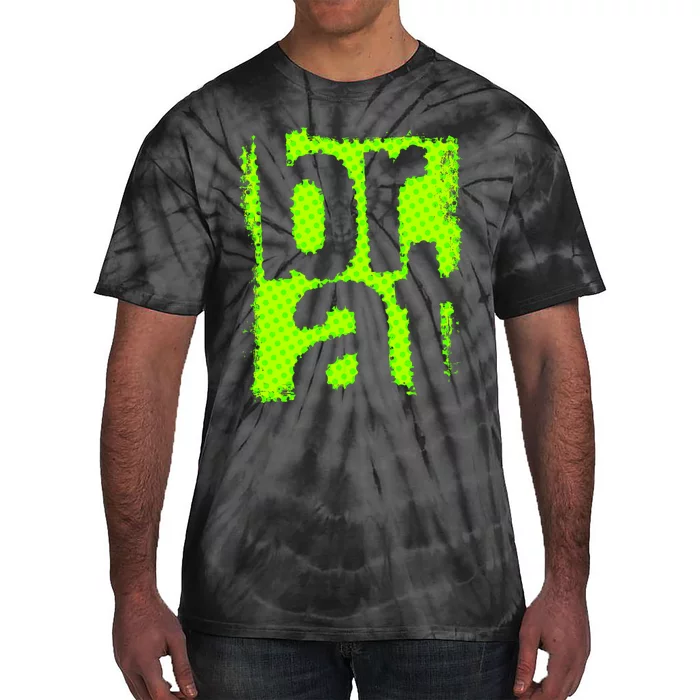 Brat Green Grunge Distressed Oversized Brat Oversized Tie-Dye T-Shirt