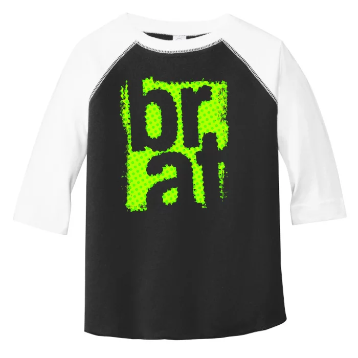 Brat Green Grunge Distressed Oversized Brat Oversized Toddler Fine Jersey T-Shirt