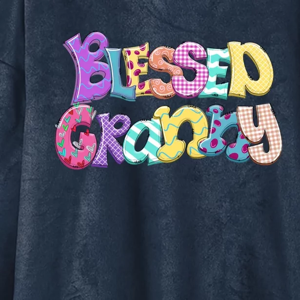 Blessed Granny Gift For Moms Grandmothers Mother Day Hooded Wearable Blanket