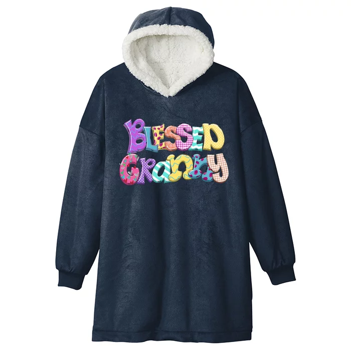 Blessed Granny Gift For Moms Grandmothers Mother Day Hooded Wearable Blanket