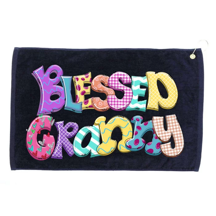 Blessed Granny Gift For Moms Grandmothers Mother Day Grommeted Golf Towel