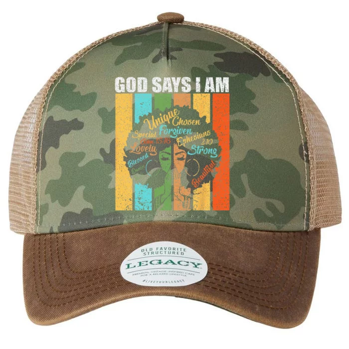 Black Girl God Says I Am Black Melanin Junenth Legacy Tie Dye Trucker Hat