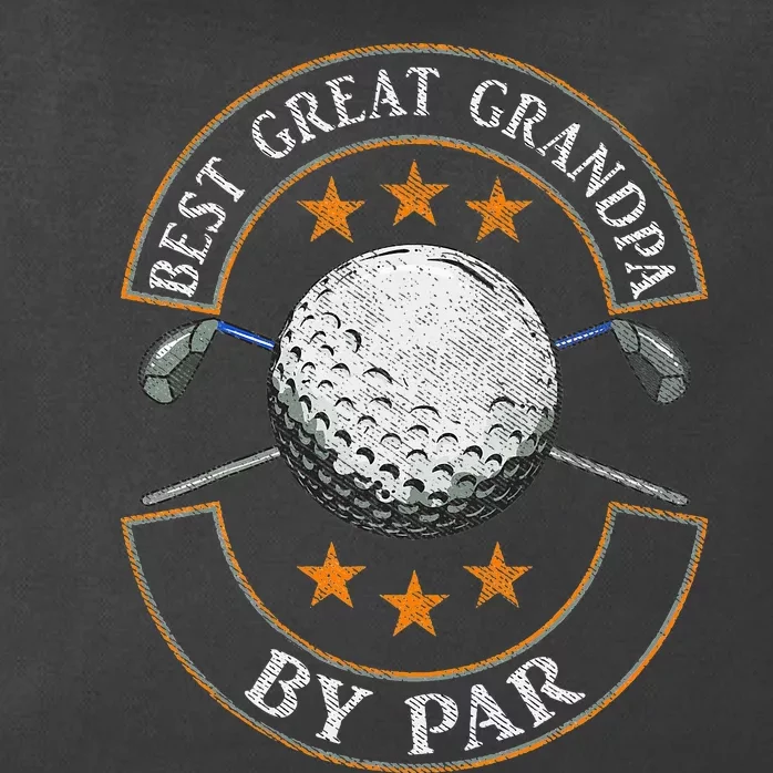 Best Great Grandpa By Par Golf Lover Sports Fathers Day Gift Zip Tote Bag