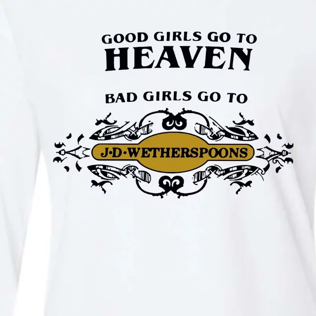 Bad Girl Go To Spoons Womens Cotton Relaxed Long Sleeve T-Shirt