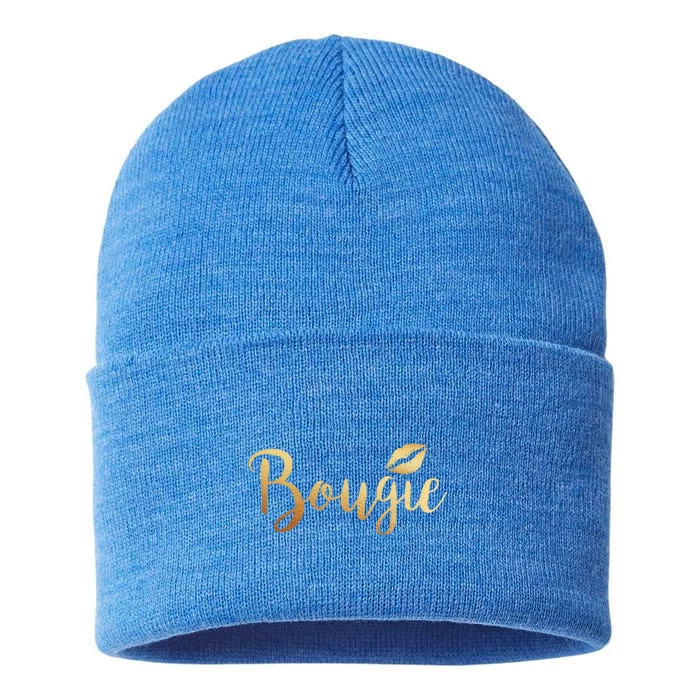 Bougie Great Gift Melanin Poppin Great Gift Black Magic Funny Gift Sustainable Knit Beanie