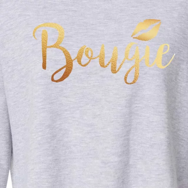 Bougie Great Gift Melanin Poppin Great Gift Black Magic Funny Gift Cropped Pullover Crew