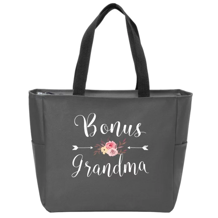 Bonus Grandma Grandmother Best Granny Ever Grandparents Day Zip Tote Bag