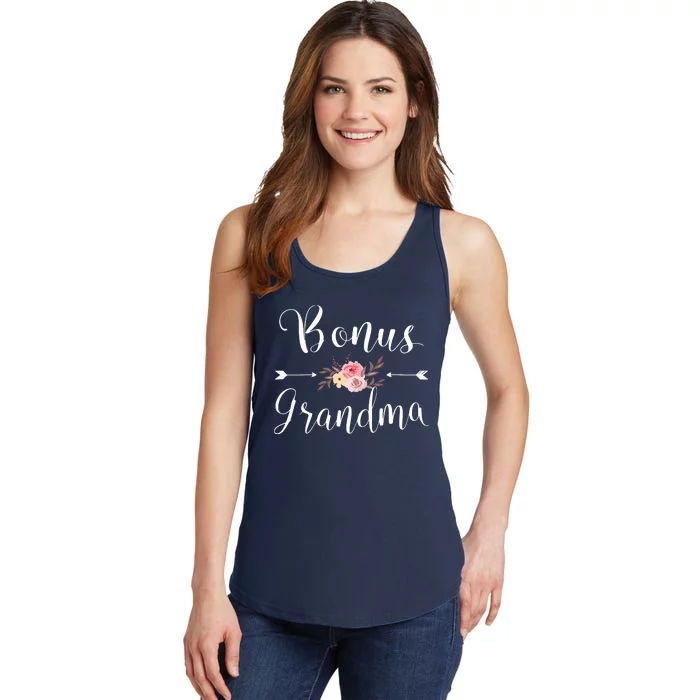 Bonus Grandma Grandmother Best Granny Ever Grandparents Day Ladies Essential Tank